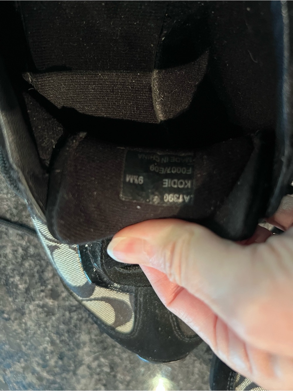Coach Black and Gray Signature Canvas Sneakers - Picture 9 of 11